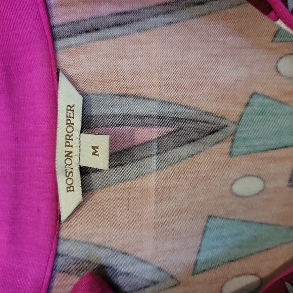 Boston Proper mid length dress. Multi- color long sleeve. Medium - Picture 2 of 2